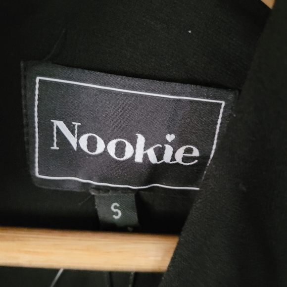 Nookie Iris Black Fringe Long Sleeve Midi Dress NWT Small - Picture 11 of 11